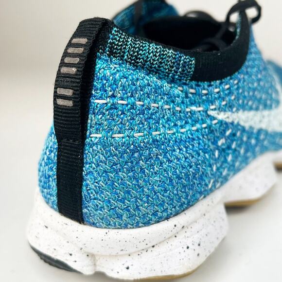 Nike Flyknit Zoom Agility Running Sneakers Shoes Blue Turquoise Women 9 - Picture 9 of 14